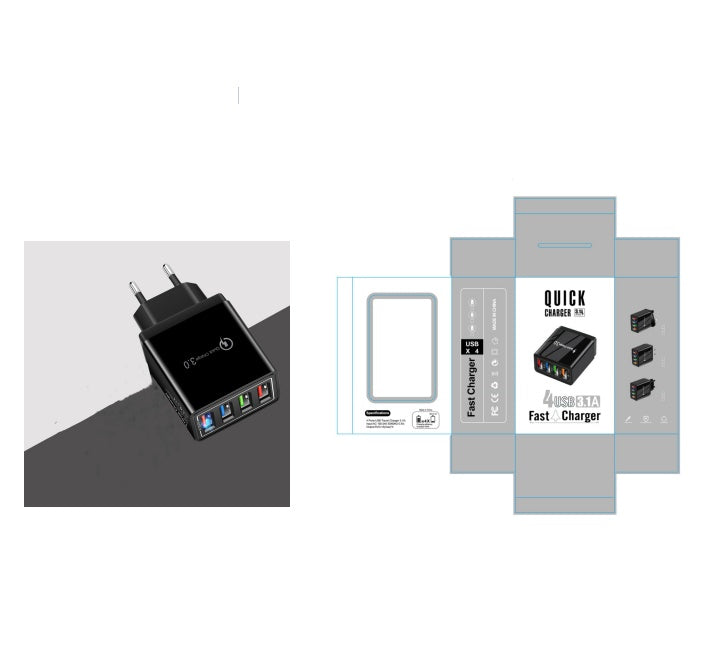 Quick Charge 3.0 4 Phone Adapter For Tablet Portable Wall Mobile Charger Fast Charger