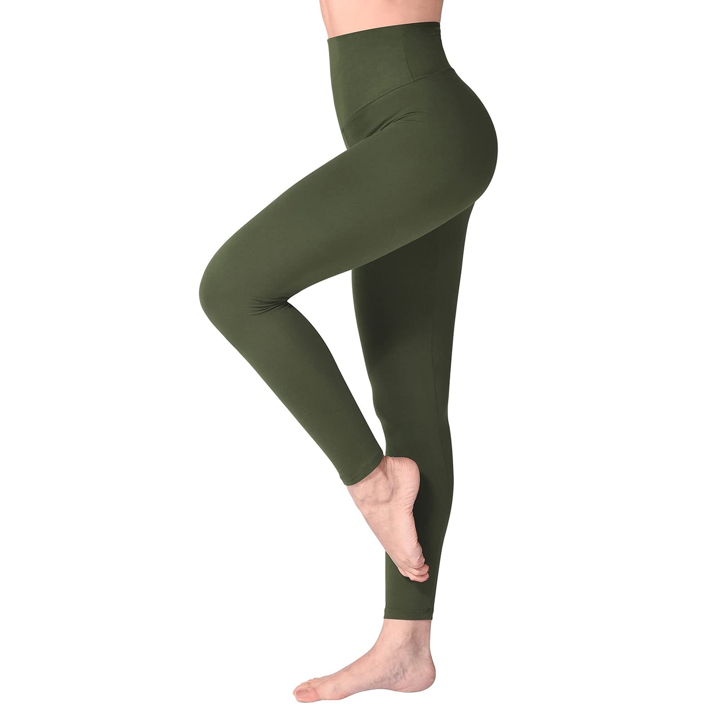 SINOPHANT High Waisted Leggings for Women, Buttery Soft Elastic Opaque Tummy Control Leggings, Plus Size Workout Gym Yoga