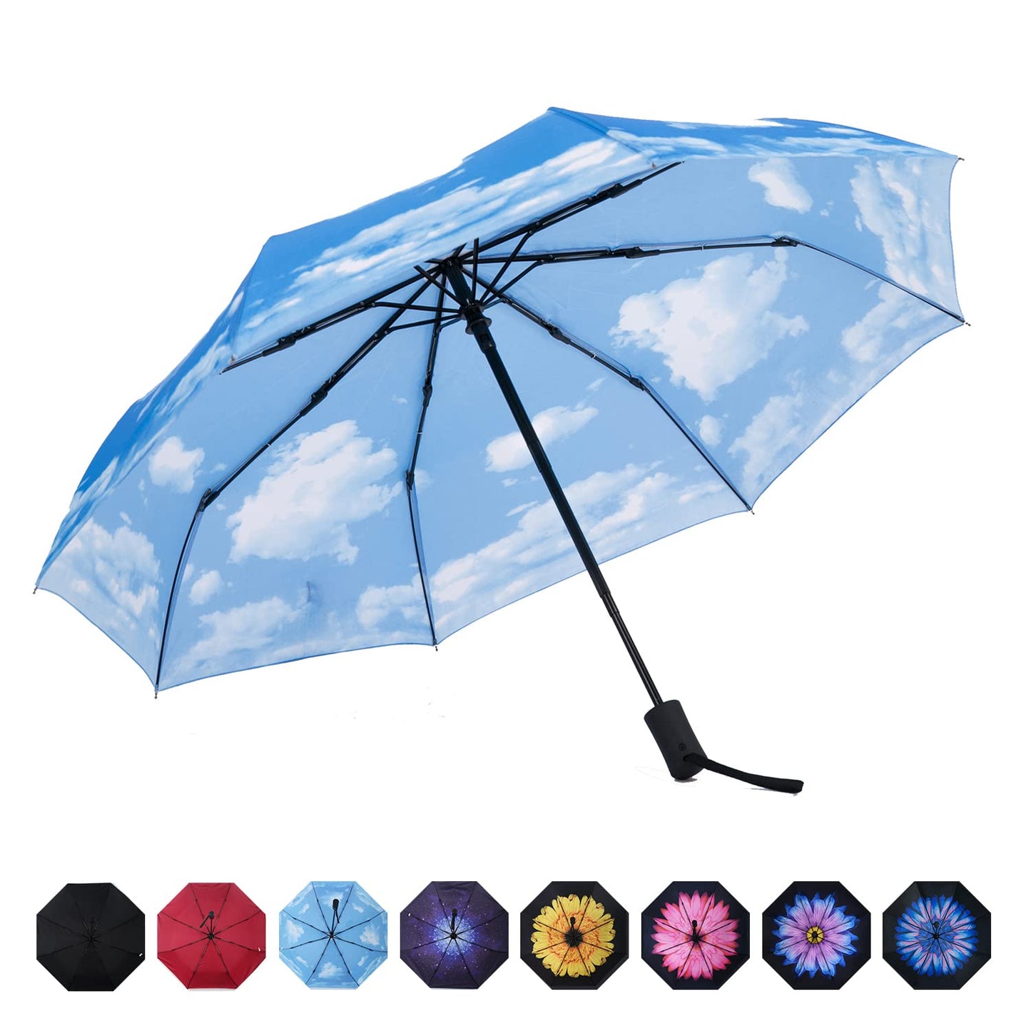 SY Compact Travel Umbrella Windproof Automatic Unbreakable -Factory Direct High Cost-Effective Umbrella