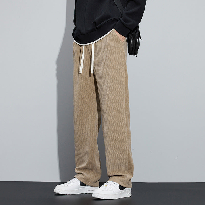 Fleece-lined Thickened Corduroy Pants Men's