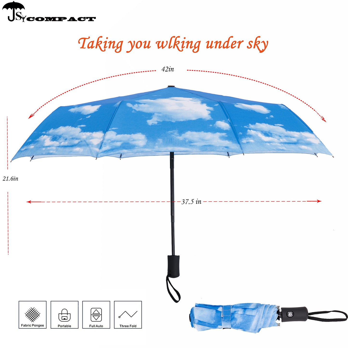 SY Compact Travel Umbrella Windproof Automatic Unbreakable -Factory Direct High Cost-Effective Umbrella