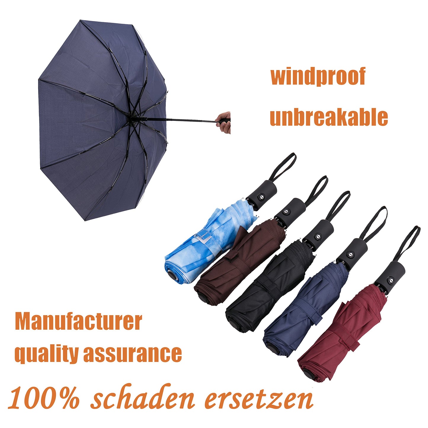 SY Compact Travel Umbrella Windproof Automatic Unbreakable -Factory Direct High Cost-Effective Umbrella