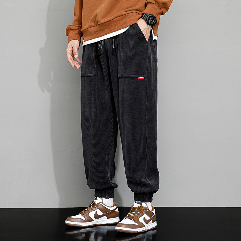 Men's Weighted Loose Wide Leg Corduroy Lounge Pants