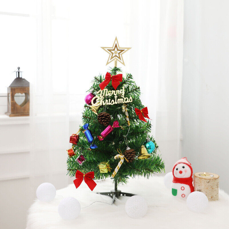 Small Mini Christmas Tree LED Lights Ornament - Tabletop Artificial