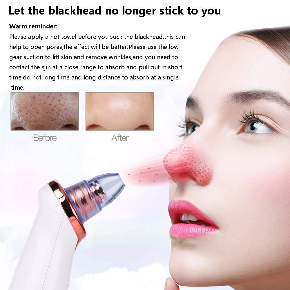 Blackhead Remover Pore Vacuum Suction Diamond Dermabrasion Face Cleaner